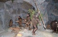 Life size model of Human prehistoric at dinotopia Siam park city